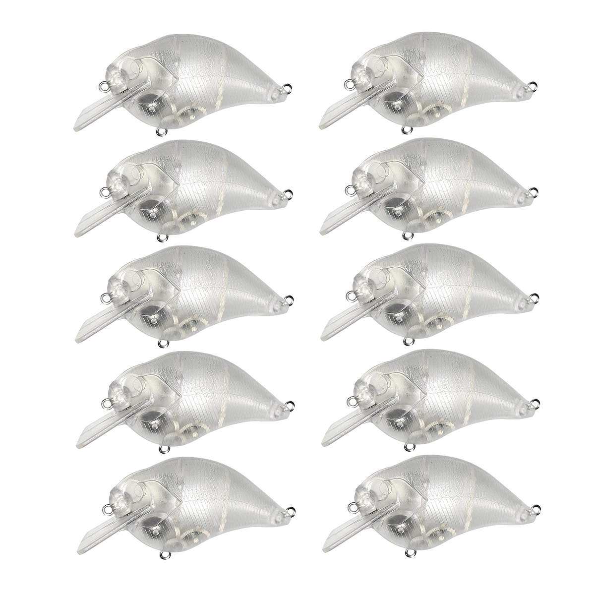 10 Uds cebo en blanco sin pintar 14g 25,8g pico cuadrado sonajero flotante Crankbait DIY señuelo de pesca Artificial - imagen 3