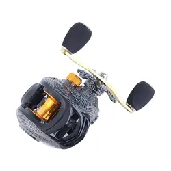 Accesorios de pesca de carpa mano derecha 7,2: 1 carrete de pesca Baitcasting de fibra de carbono 10KG carrete giratorio de arrastre máximo rueda de pesca