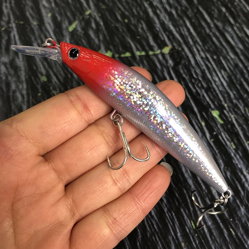 Señuelos de pesca de pececillo que se hunden, 27g, 90mm, Twitch Wobbler, cebo duro Artificial de tiro largo para equipo de natación de corriente de agua dulce - imagen 5