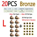 20pcs Bronze L