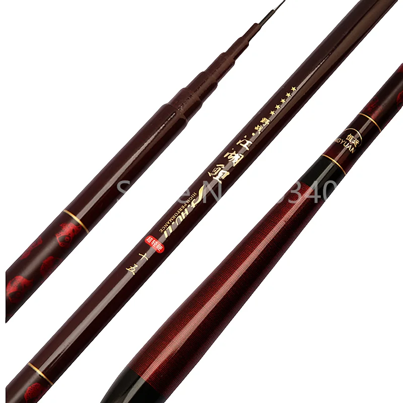 Caña de pescar telescópica de fibra de carbono, accesorio de pesca superduro para carpa, 3,6 M/3,9 M/4,5 M/5,4 M/6,3 M - imagen 3