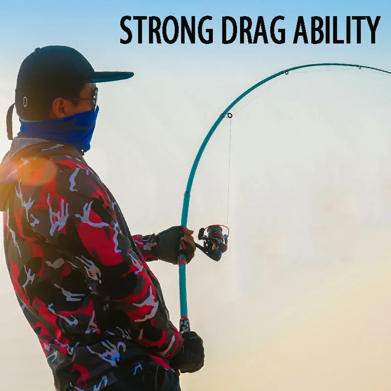 Varilla de mar superdura, caña de lanzamiento lejano para cazar peces gigantes, arrastre máximo de 15kg, caña de pescar giratoria, alimentador de carpa, caña de barco - imagen 3