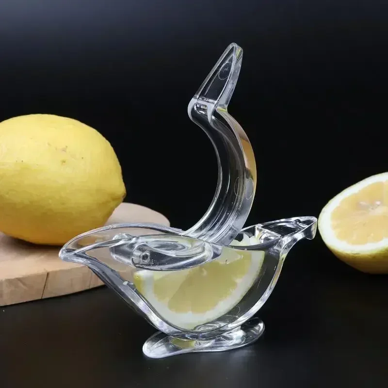 Exprimidor manual limones forma pájaro – Plástico transparente - imagen 3