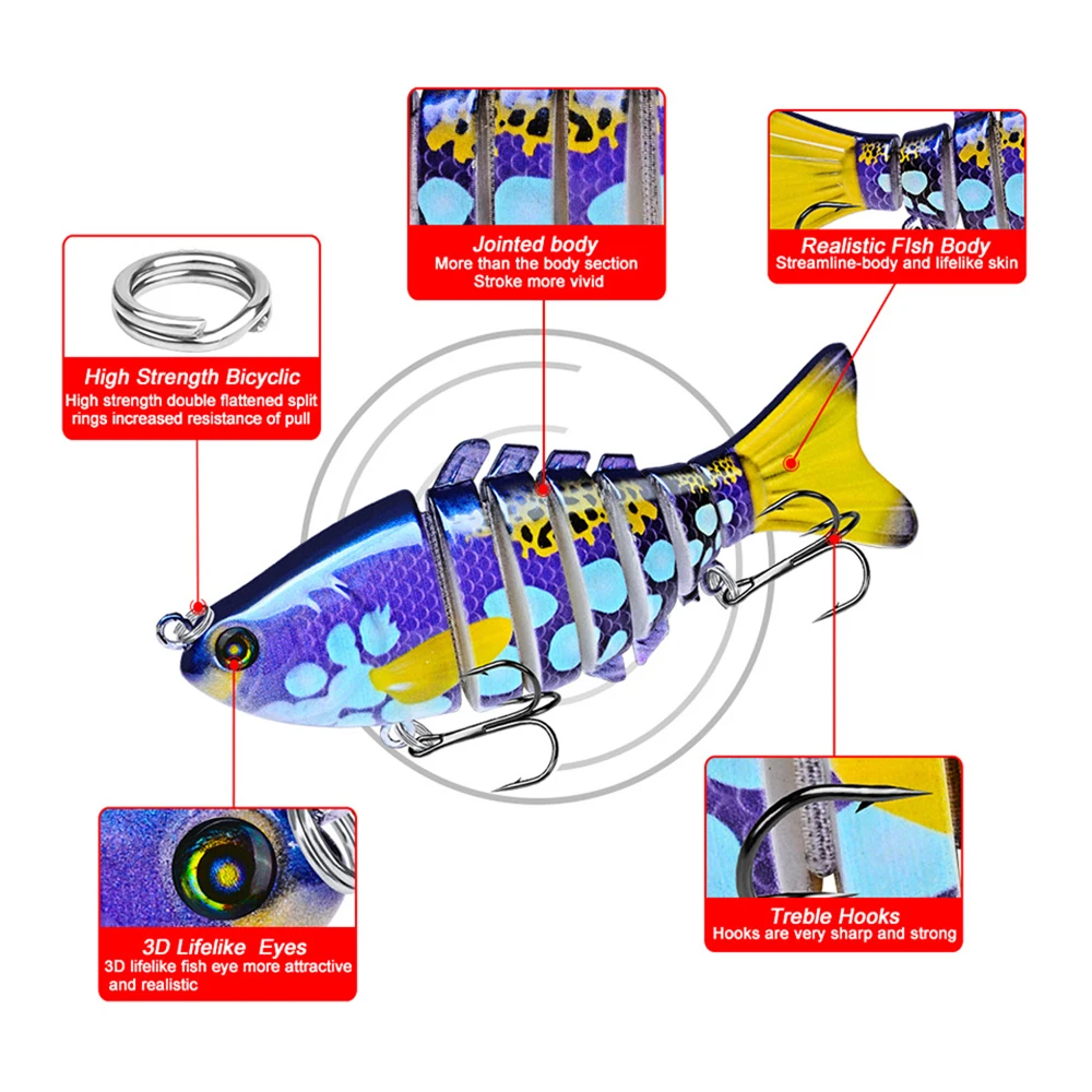 Señuelos de Pesca que se hunden Swimbait, cebo duro Artificial, accesorios de pesca, Lucio, lubina, DJY102, 10cm, 15g - imagen 4