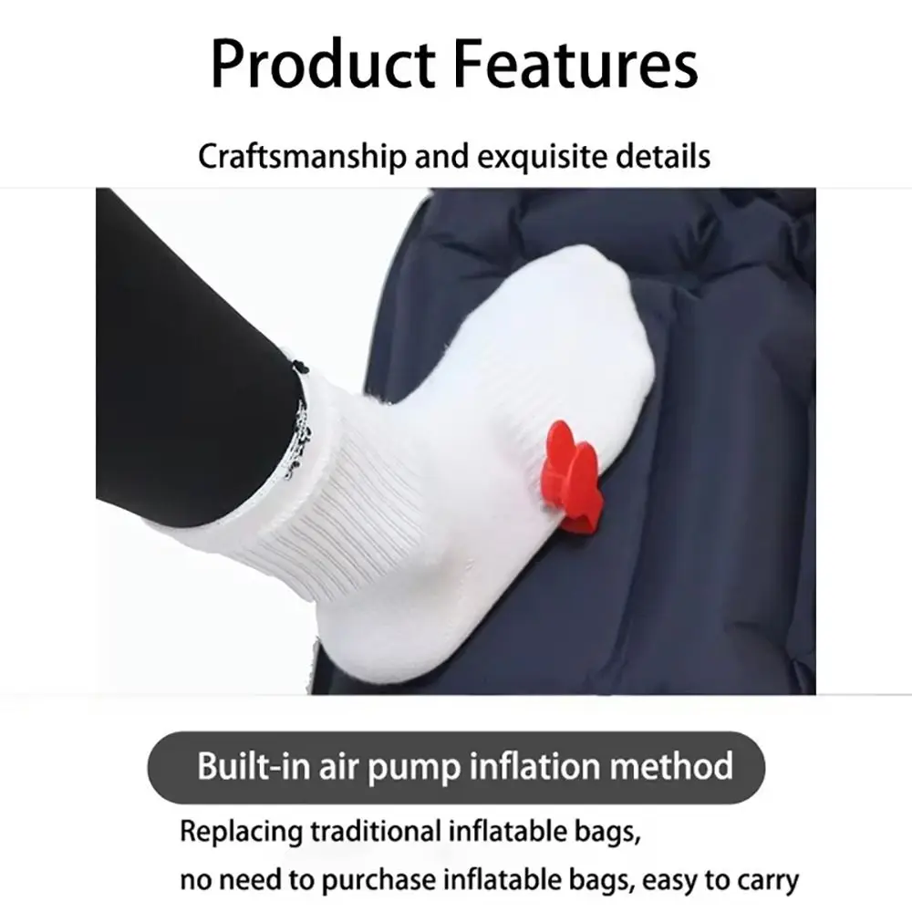 1 Uds nuevo LT-88 colchón de aire para acampar tienda individual ultraligera estera para dormir portátil resistente a la humedad almohada con correa para el pie - imagen 2