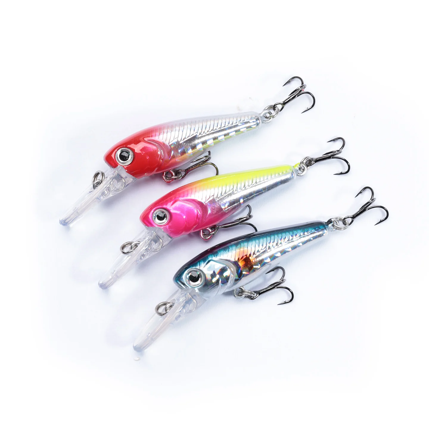 OUTKIT 3,2g 40mm pececillo flotante señuelo de Pesca de invierno para trucha cebo duro Crankbait Wobblers aparejos de Pesca para lubina perca Pesca - imagen 4