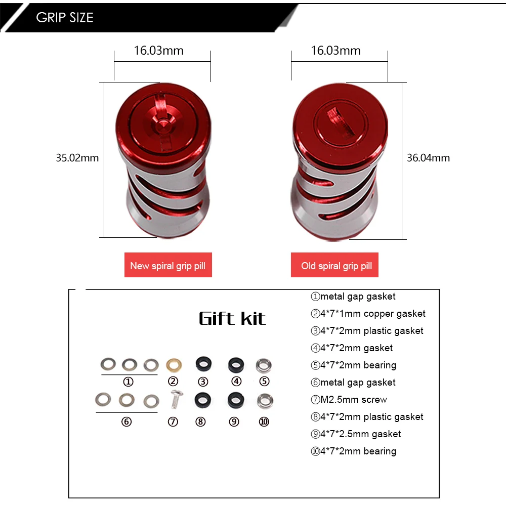 Perilla de mango de carrete de pesca de aleación de aluminio DIY para D/S, piezas modificadas sin rodamiento, carrete de fundición de cebo, 1pc - imagen 3