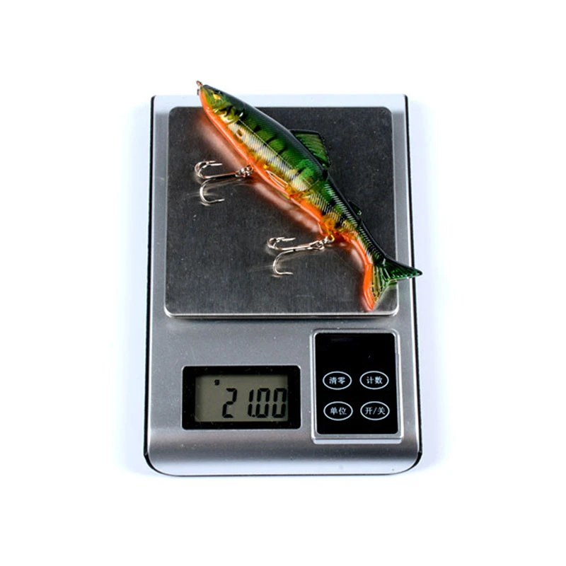 Señuelo de pececillos de 13cm y 18,5g, cebo Artificial Wobblers de 2 secciones, anzuelos triples, Crankbait, aparejos de Pesca - imagen 4