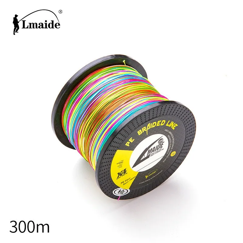 Lmaide 300m 4X trenza PE línea pesca en carpa línea trenzada japonesa 15-90LBWire fuerte multifilamento duradero - imagen 3