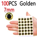 100pcs Golden 7mm