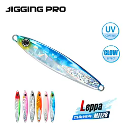 JIGGING PRO Leppa Jig 22g 33g 44g 55g Shore Casting Jig señuelo de pesca de agua salada Bonito Amberjack Kingfish atún