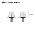 2Pcs Silver 11mm