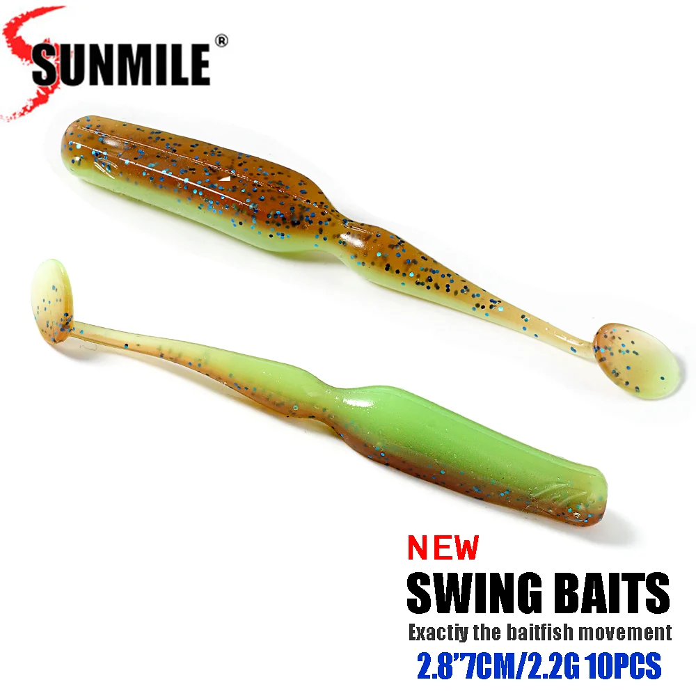 SUNMILE-cebo oscilante de 7cm, Señuelos de Pesca, cebos artificiales, Wobblers, señuelos blandos, sábalo, carpa, cebos de pesca de silicona - imagen 3