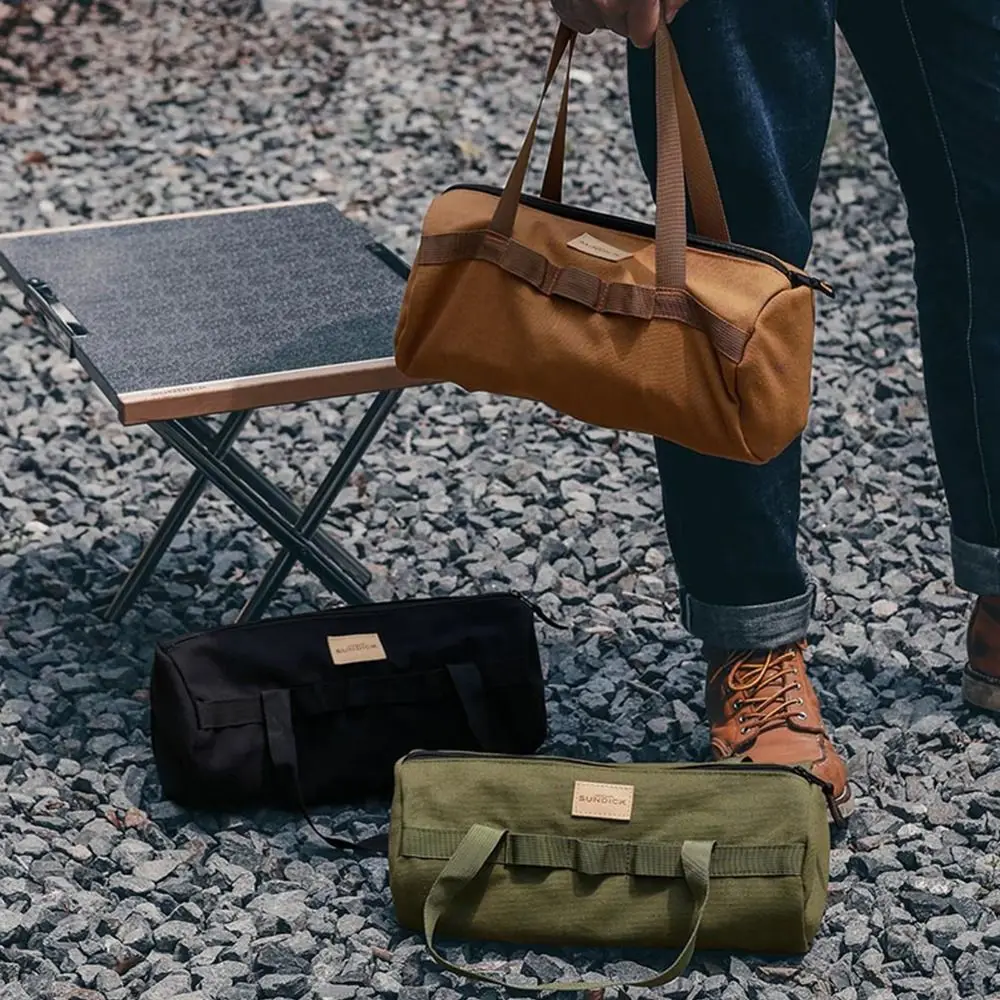 Organizador de utensilios para campamento, bolsa de almacenamiento de uñas en el suelo, impermeable, de gran capacidad, bolsa de herramientas para estaca de tienda, bolsa ligera de lona para clavija de tienda
