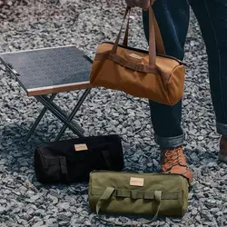 Organizador de utensilios para campamento, bolsa de almacenamiento de uñas en el suelo, impermeable, de gran capacidad, bolsa de herramientas para estaca de tienda, bolsa ligera de lona para clavija de tienda