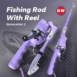 Caña plegable WEIHE para pesca en mar – Set completo