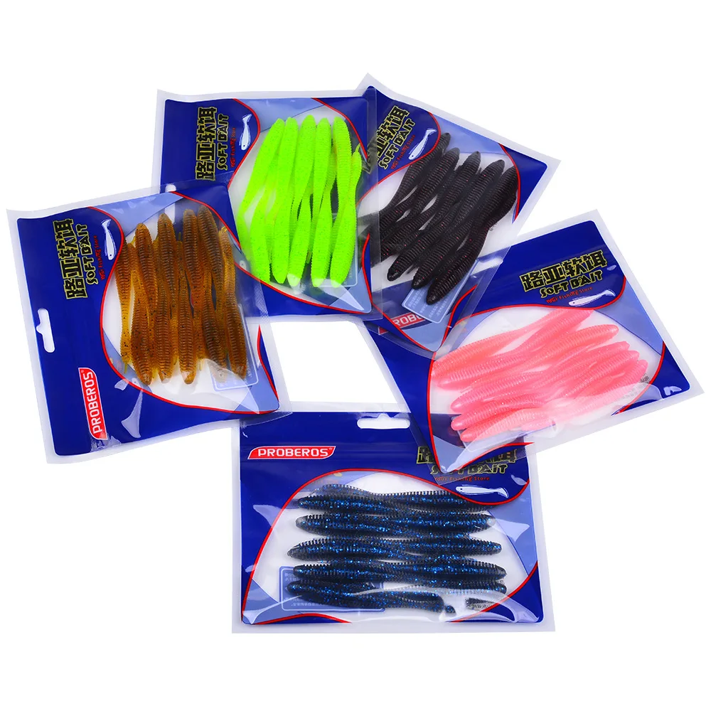 10 UDS-50 Uds 3g 10cm cebo suave de pesca aguja hilo de cola señuelo cebo de pesca loco cucaracha flotante suave señuelo de gusano para carpa - imagen 5