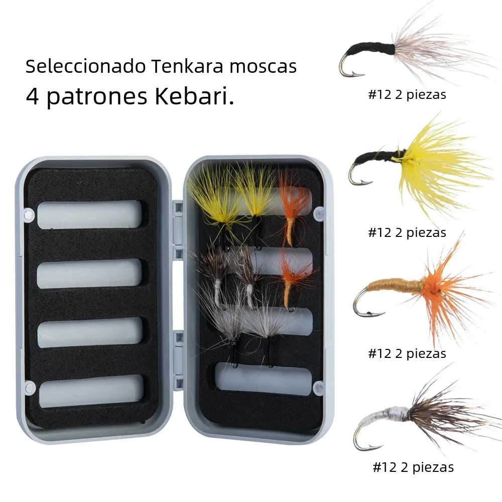 12FT clásica Tenkara vara de pescar con mosca Combo súper ligero portátil IM8 fibra de carbono caña de trucha con moscas conjunto de señuelos de línea - imagen 5