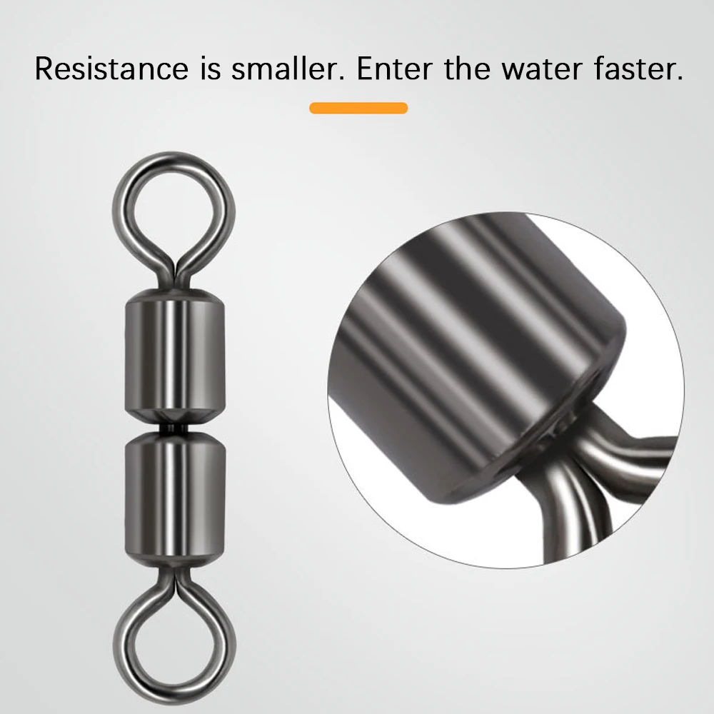 DNDYUJU 20 piezas barril rodante de pesca giratorio de latón doble articulación aparejos de pesca de agua salada conector de anzuelo accesorios de pesca - imagen 3