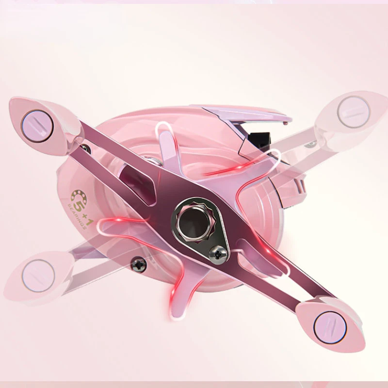 Carrete de pesca GLS color caramelo, carrete de pesca de arrastre máximo de 8kg, relaciones de engranaje 7,2: 1, bobina de pesca de carpa, herramientas de pesca, carrete de fundición - imagen 5