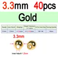 3.3mm Gold 40pcs