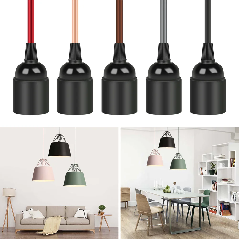 Soporte de Base de lámpara Cable de alimentación 3/4M E27 Reino Unido colgante accesorio de iluminación LED bombillas adaptador de Cable de enchufe con interruptor 220V - imagen 2