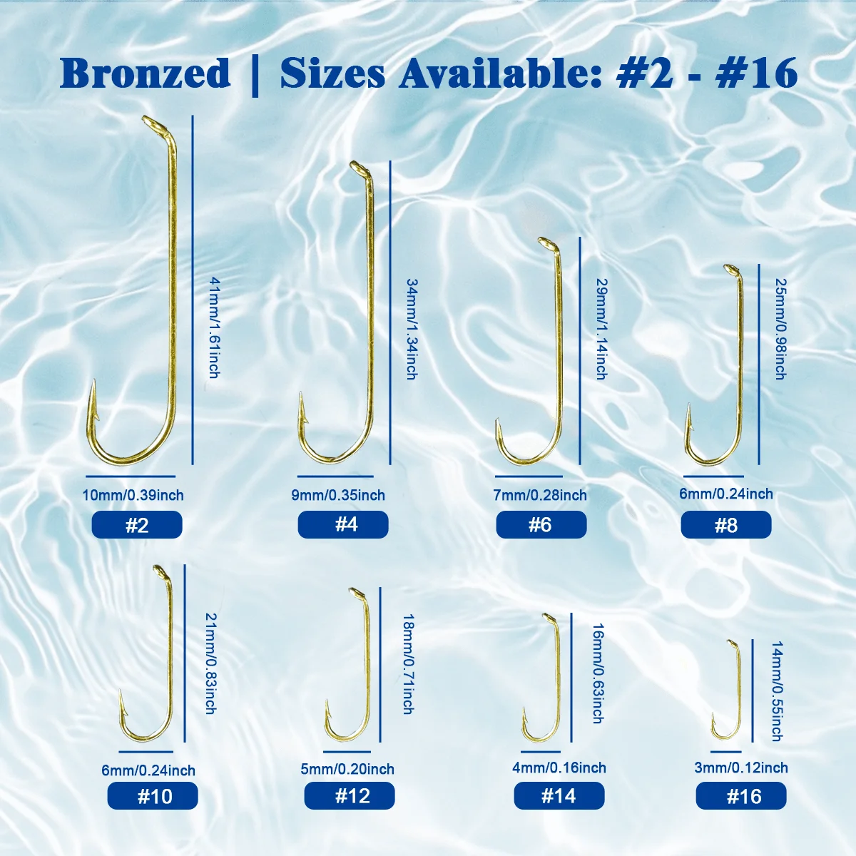 Eupheng 100 Uds EP-9671 serpentina de ninfa vikinga y Micro púa húmeda anzuelos de pesca con mosca clásicos anzuelo de remolque anzuelo de pesca curvado redondo - imagen 3