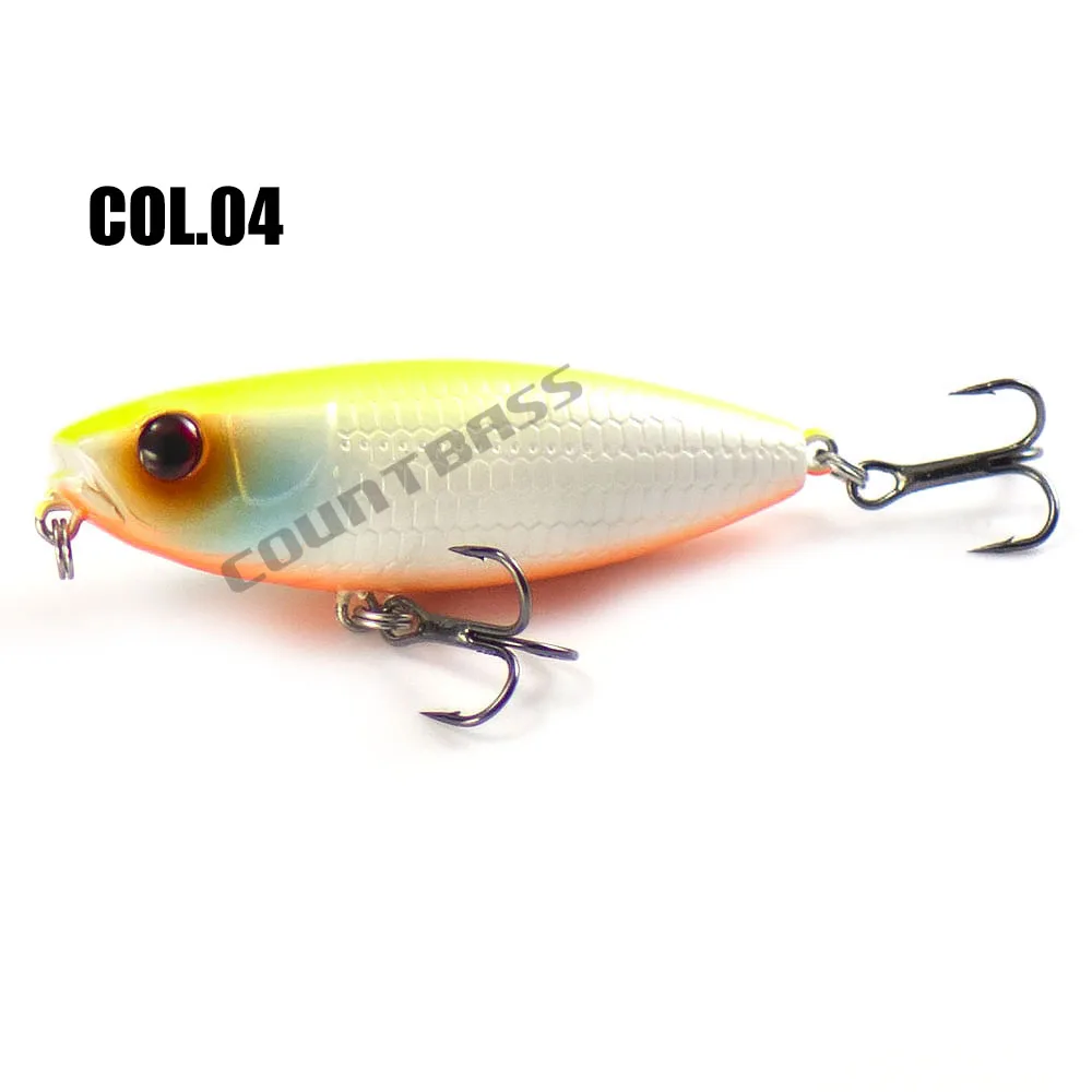 Señuelos Countbass Topwater, 55mm 2-11/64 "6,2g 7/32 oz., Señuelos de pesca con cebo duro, Wobblers, pesca de lubina con enchufe de agua dulce - imagen 4