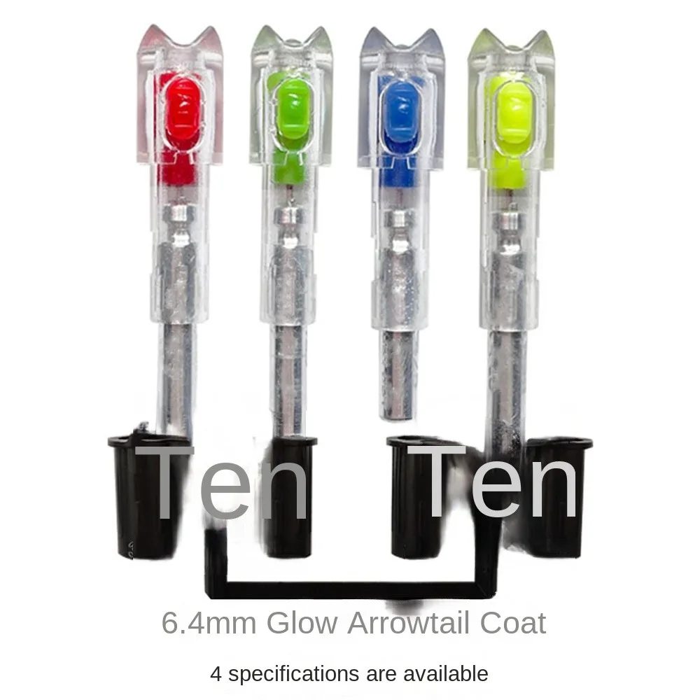 Accesorios ID6.4mm flecha iluminada Nock alta visibilidad caza LED flecha Nocks ballesta tiro con arco Nocks - imagen 2