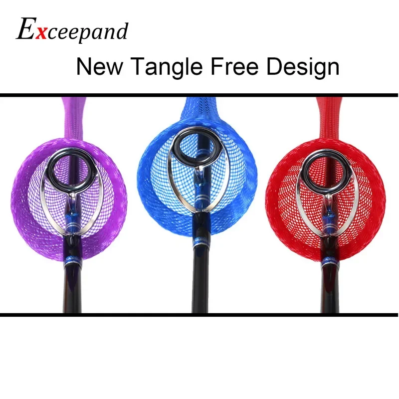 Funda para caña de pescar sin enredos, 170 cm, 25 mm de ancho, cubierta para caña de pescar fundida, Protector de calcetín - imagen 4