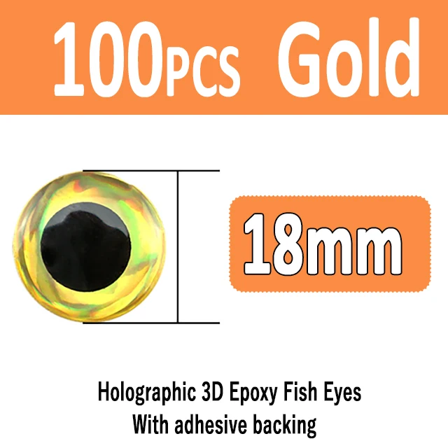 18mm gold 100pcs
