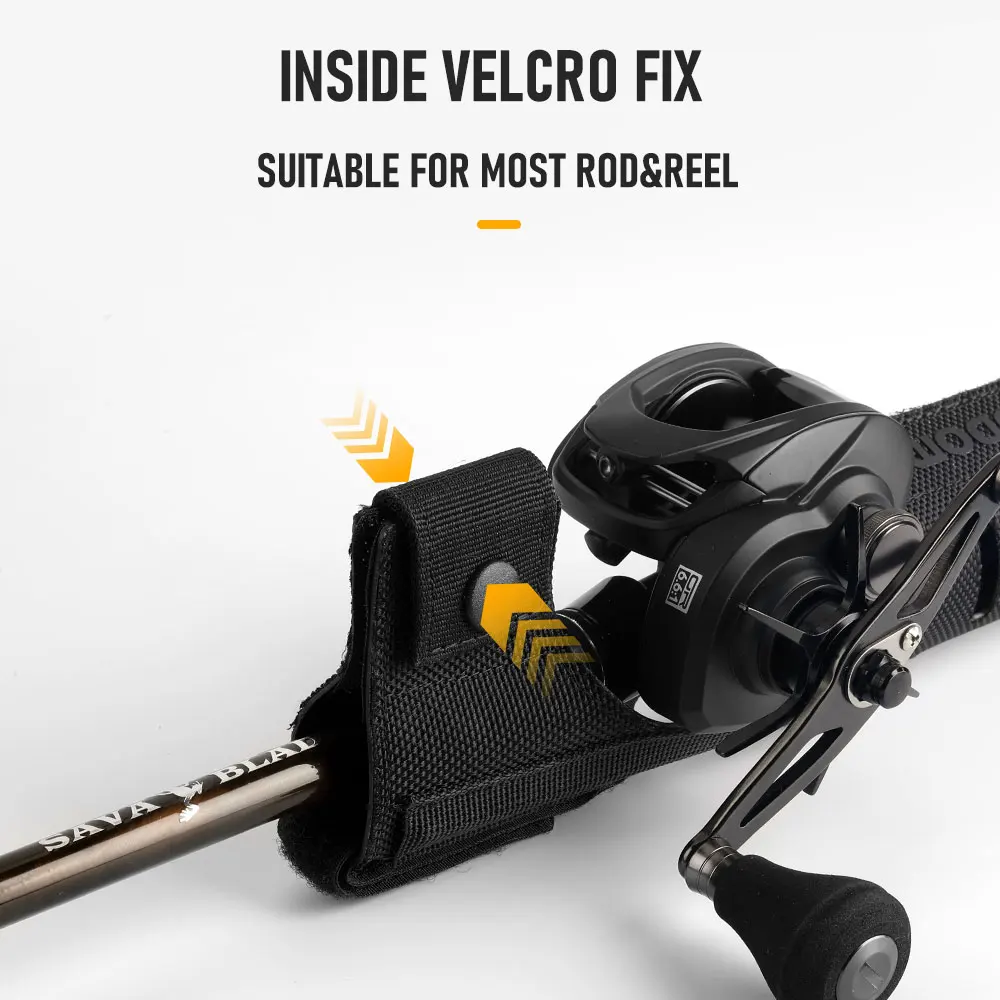 Soporte de caña portátil Kingdom, diseño de Velcro sin nailon, soporte de caña de inserción de caña ligera, accesorios para aparejos de pesca - imagen 5