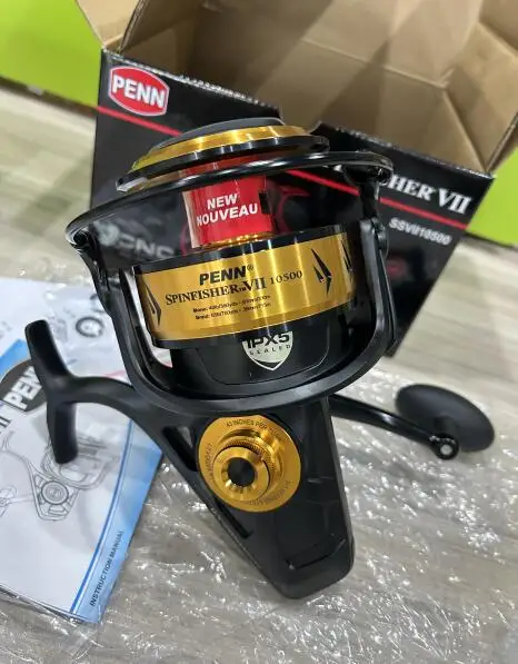 PENN Spinfisher-carrete de pesca giratorio con cuerpo de Metal, 100% Original, diseño sellado IPX5, para agua salada de mar grande para atún, SSⅦ 2500-10500 - imagen 4
