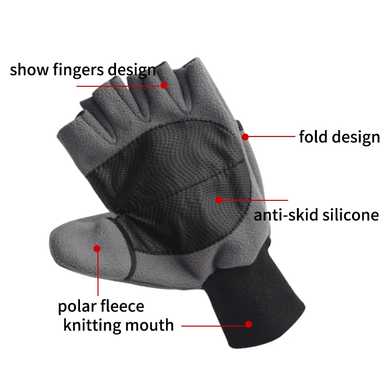 Guantes de pesca Ruke para hombres y mujeres, impermeables, pesca, canotaje, kayak, senderismo, correr, ciclismo, adecuados para actividades al aire libre - imagen 3