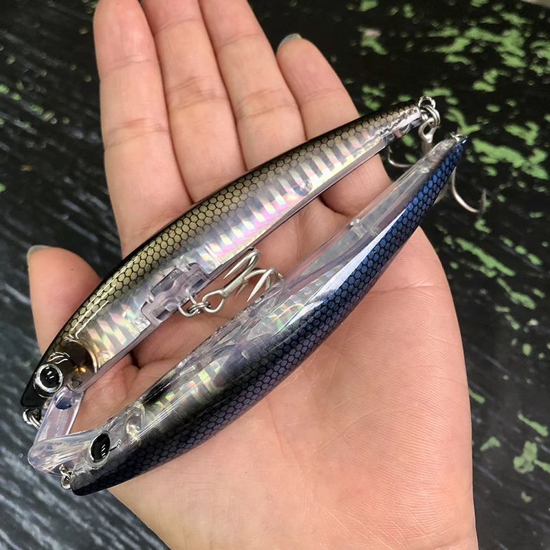 Señuelos de Pesca flotantes de pececillo, 110mm, 14g, Trolling, Twitch, Wobbler, Jerkbait, cebo Artificial, trucha de agua de mar, equipo de Pesca Swimbait - imagen 5