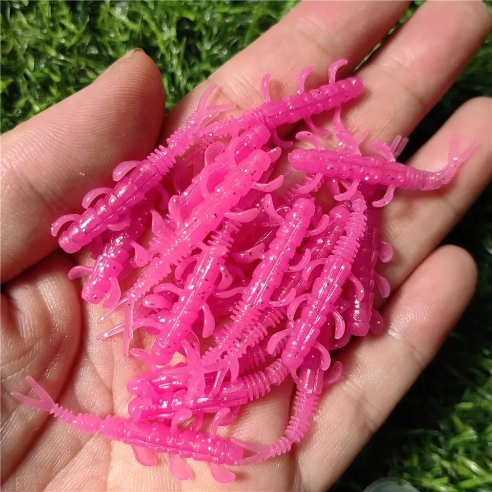 SWOLFY Reach señuelos blandos de plástico blando, Larva, 4cm/0,35g, Swimbaits flotantes de agua dulce, gusano de cebo suave de silicona para pesca - imagen 2