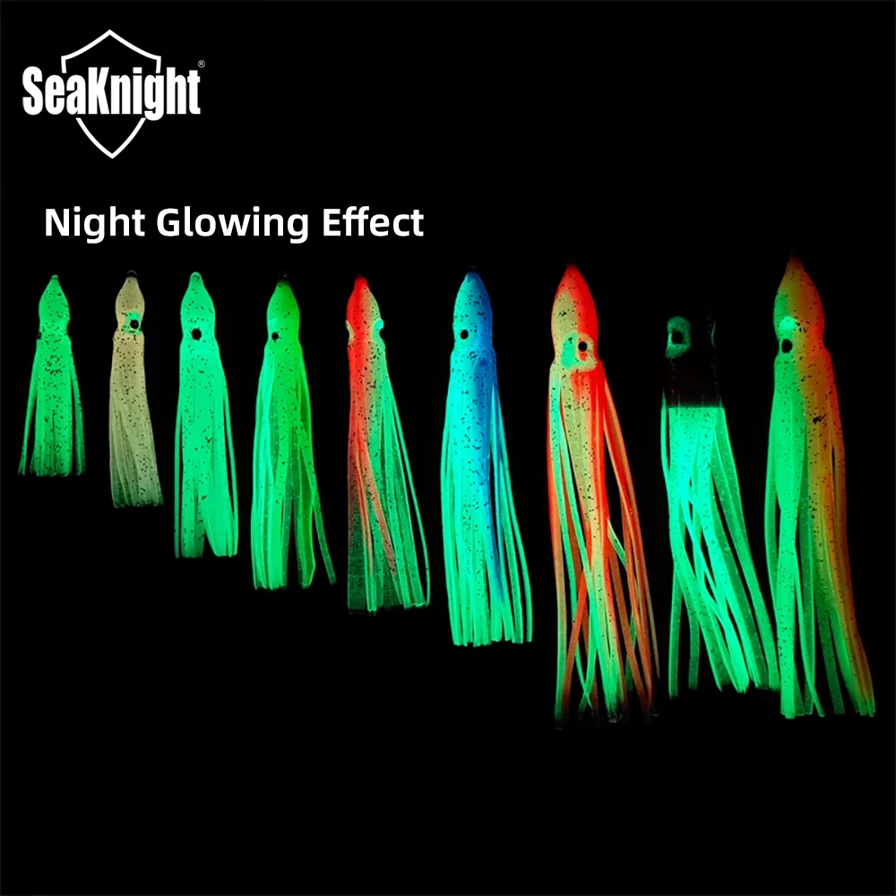 Seaknight-Cebo de calamar luminoso para pesca en el mar, señuelo luminiscente de 7 tamaños y 9 colores, novedad de 2024 - imagen 3