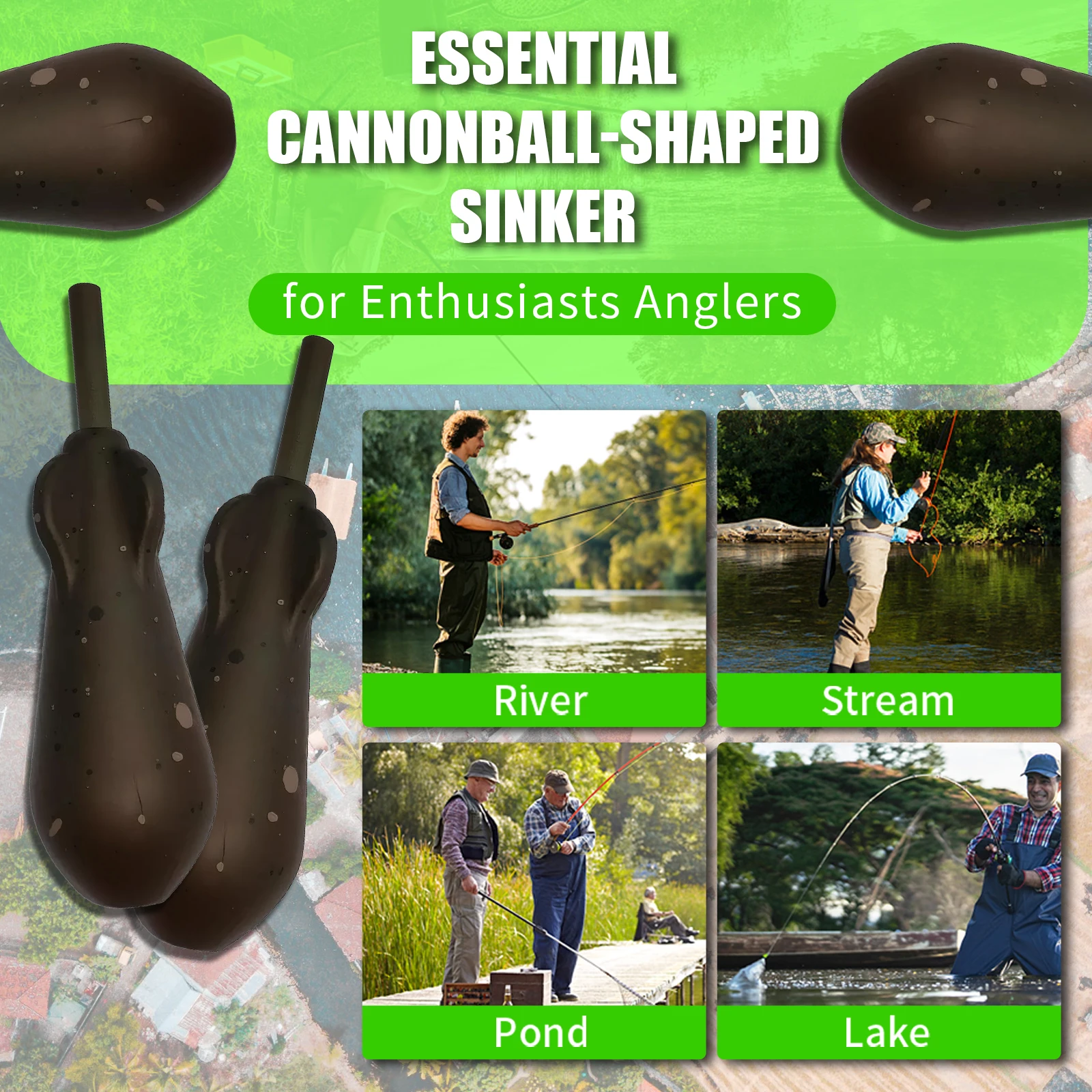 Plomos de tubo en línea YOTO – Antienganches para pesca de carpa - imagen 4