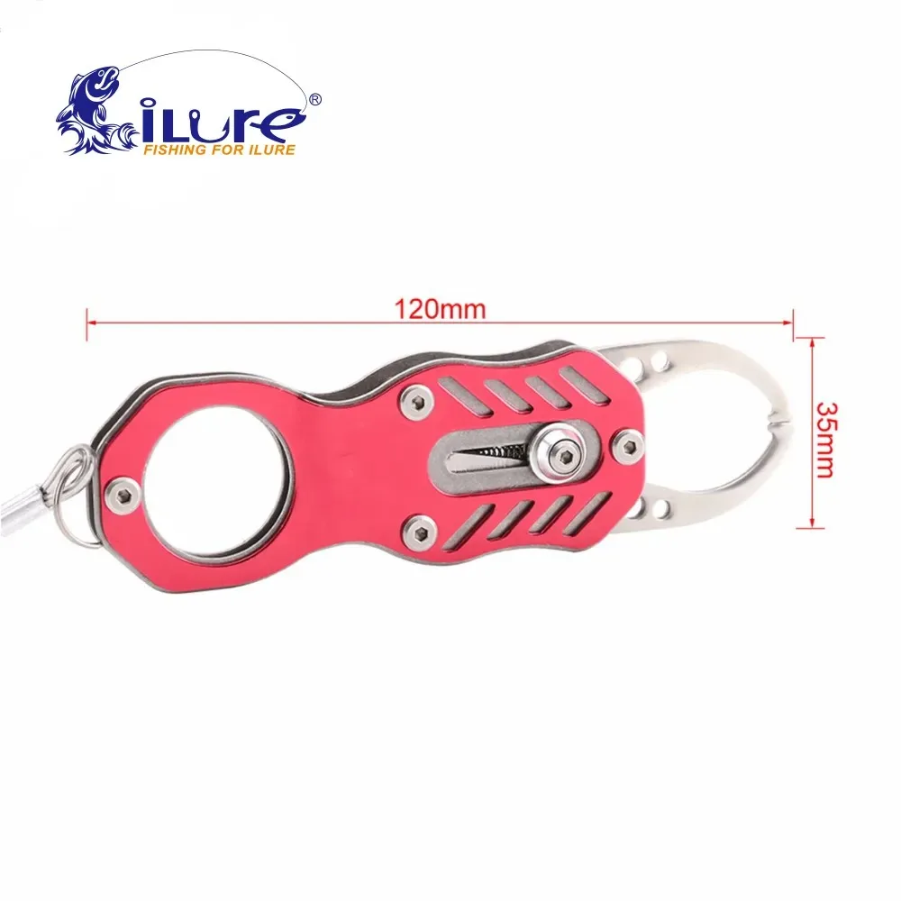 ILURE-agarre de pesca portátil, accesorio de aleación de aluminio de 120mm y 89g, con control de anzuelos, cuerda fija ultraligera - imagen 2