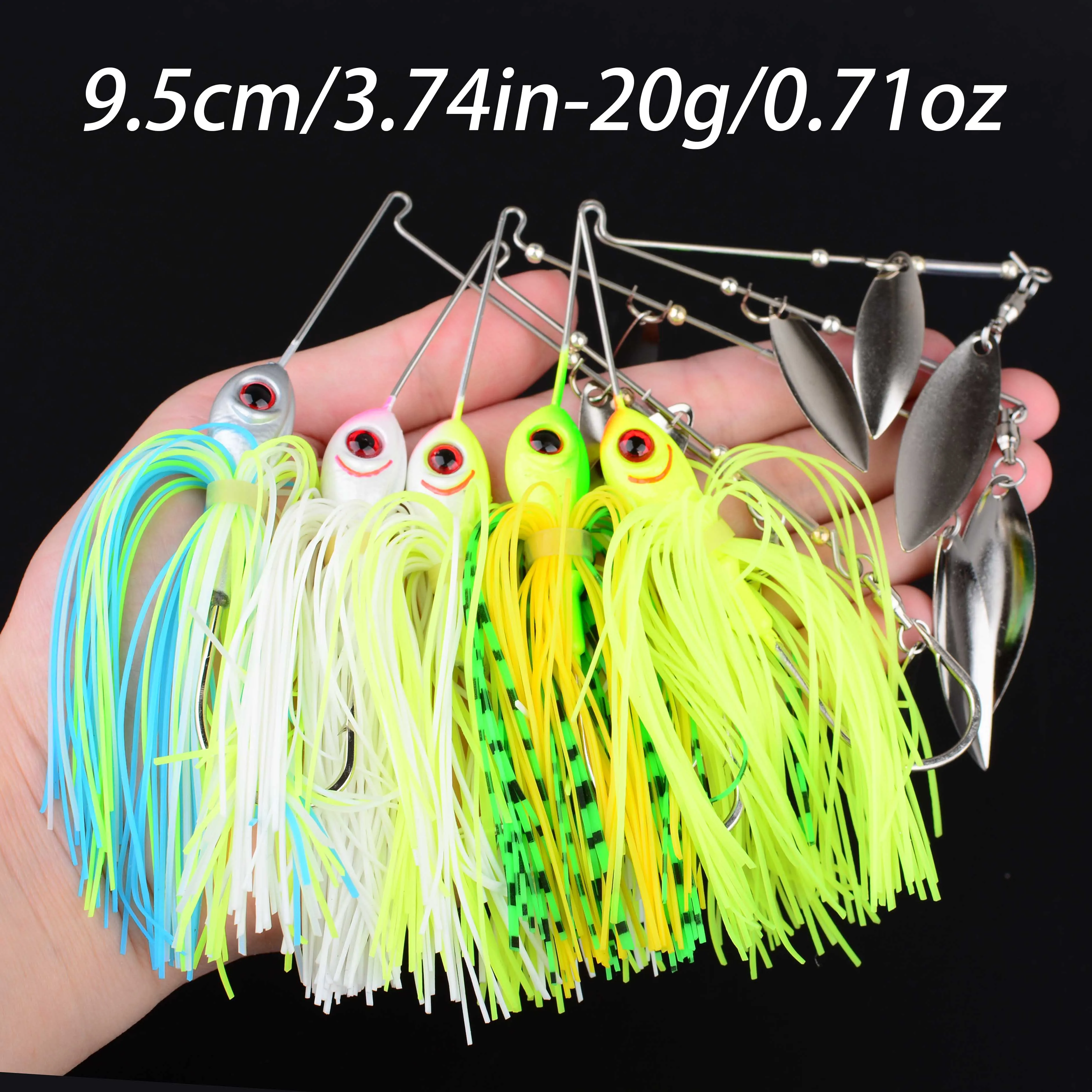 1 cebo giratorio, señuelo de Metal, señuelo de pesca duro, señuelo giratorio, Lucio, aparejos de pesca giratorios, pesca Wobbler - imagen 2