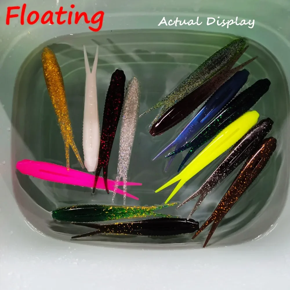 Señuelo flotante de plástico blando para saltar, plástico blando, 5 unids/lote, 12cm, 10gm, TPR, toma de caída, cebo blando, señuelo de pesca, tiro de gota - imagen 5