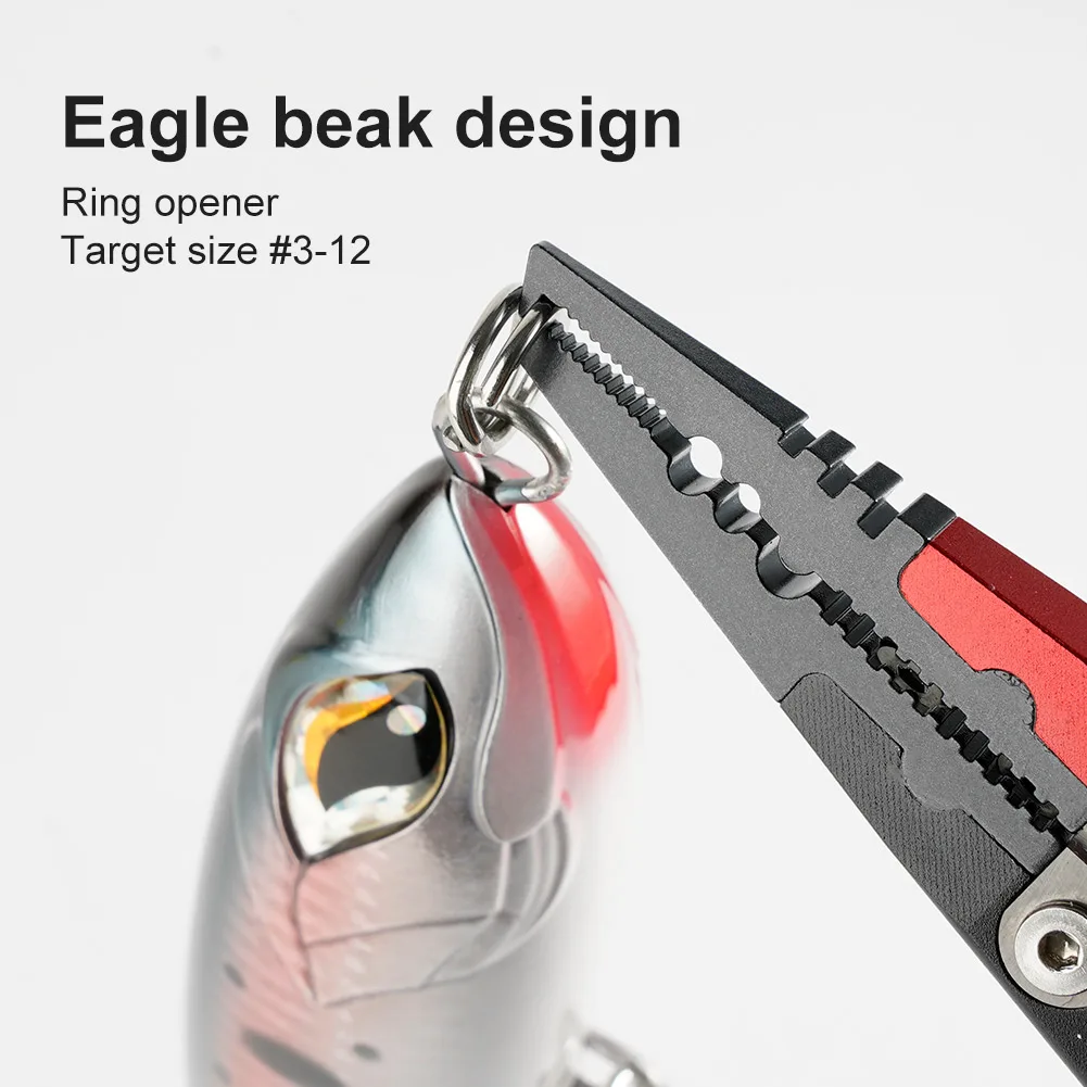 NOEBY-Alicates de pesca de acero inoxidable, herramienta multifuncional para quitar anzuelos, alicates de línea de corte para aparejos de pesca en el mar - imagen 5