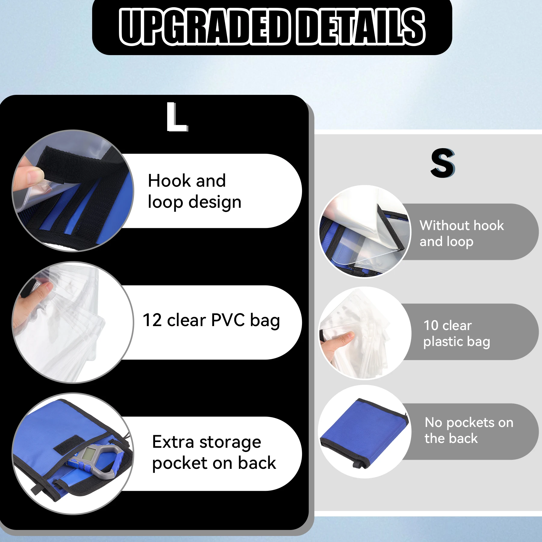 Booms-bolsa de almacenamiento de accesorios para aparejos de pesca, 12 bolsas de transporte transparentes, aparejos de pesca de carpa, aparejos, billetera, accesorios de herramientas de pesca - imagen 5