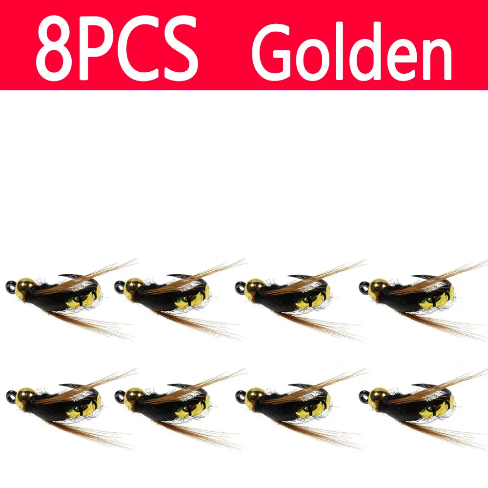 8pcs Golden