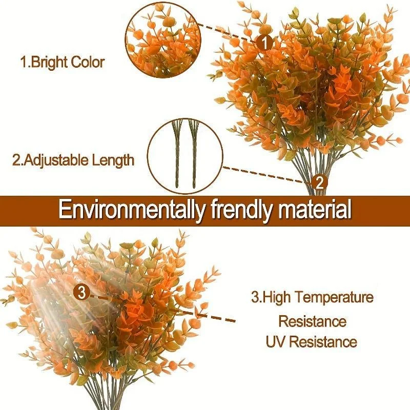 Ramo de flores artificiales otoñales para jardín y hogar - imagen 4