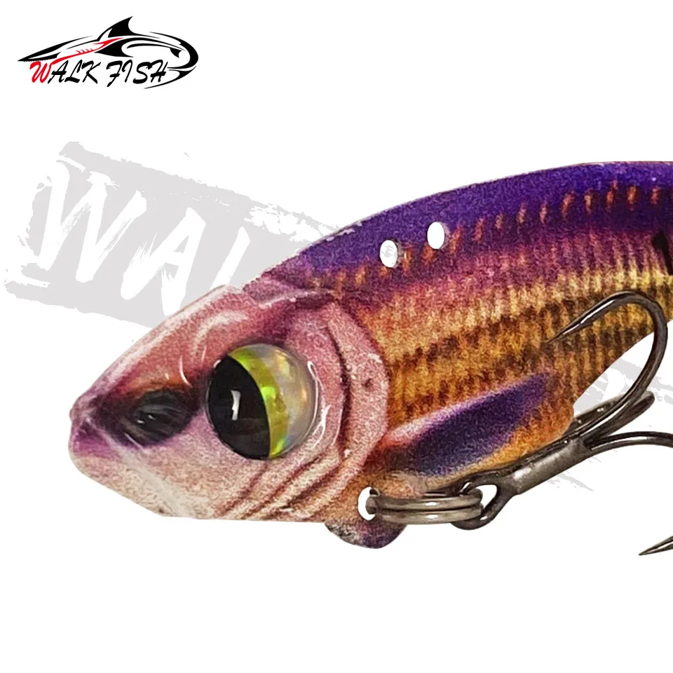 WALK FISH-señuelo de Metal con ojos 3D, 1 piezas, 48mm, 14g, vibración de hundimiento, cebos artificiales para Lucio, perca, aparejos de Pesca - imagen 5