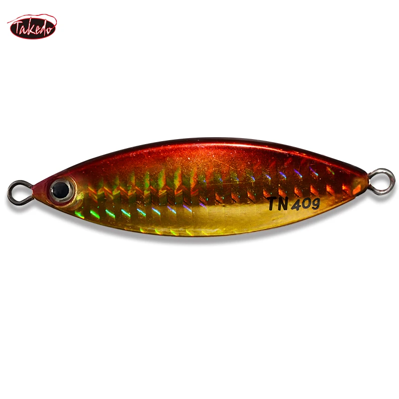 TAKEDO-plantilla de pesca de Metal Vertical, señuelo de hundimiento lento, en alta mar, pesca en aguas profundas, plomo de agua salada, 20g, 30g, 40g, TN03 - imagen 3