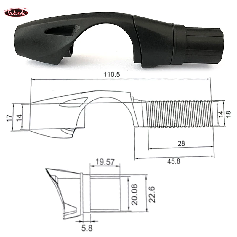 TAKEDO TN43 4 unids/bolsa LGS asiento de carrete caña giratoria piezas de construcción accesorio de aparejos de pesca componentes de varilla de reparación DIY - imagen 5