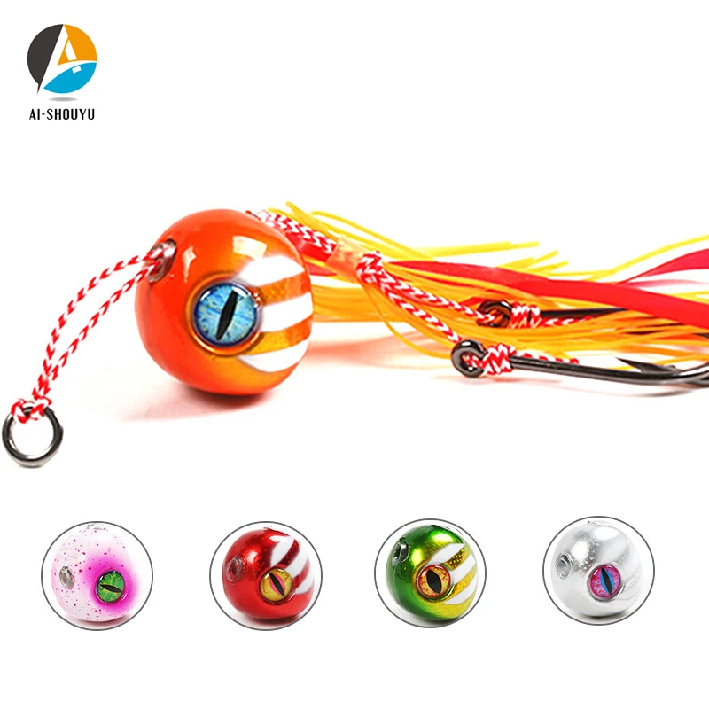 AI-SHOUYU Señuelo Jigging Matel – Cabeza de Besugo con Falda 60-200g