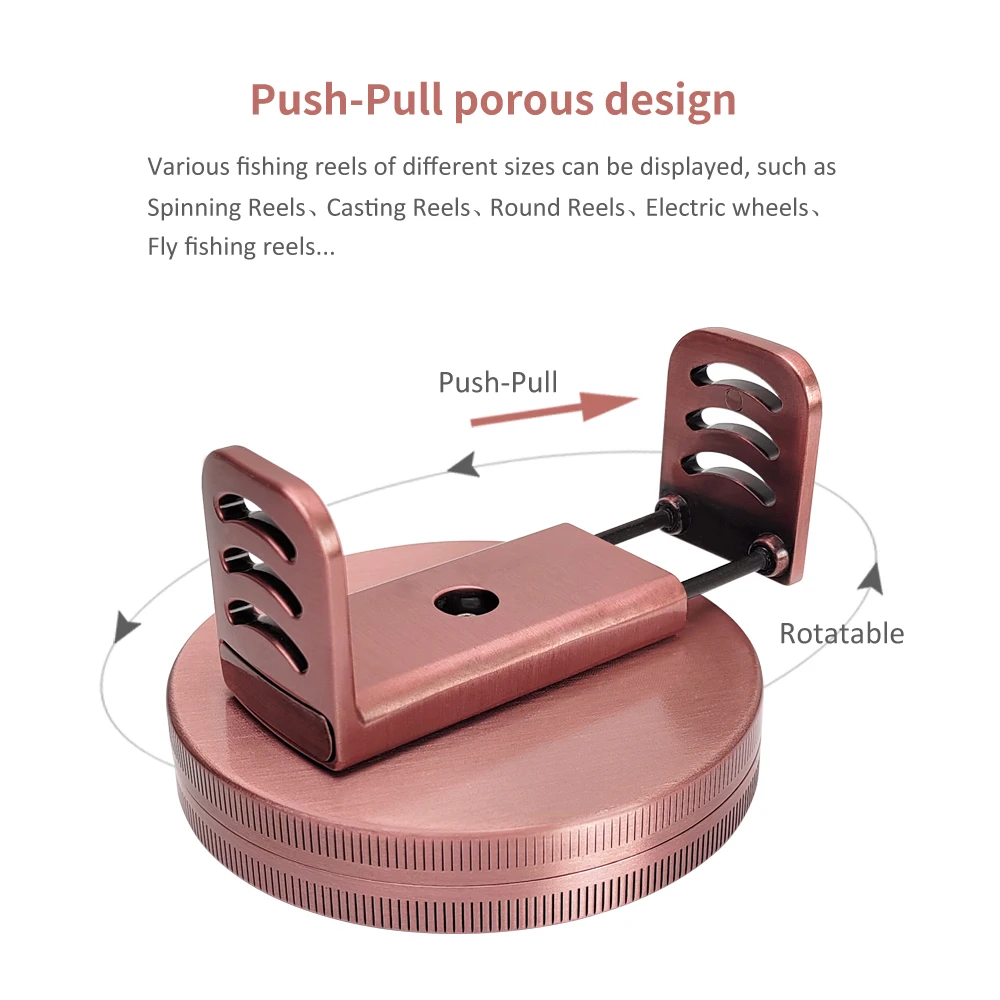 Soporte de exhibición de señuelos de carrete de pesca, soporte de estante de equipo de pesca de Baitcasting de acero inoxidable, suministros de tienda de colección - imagen 4